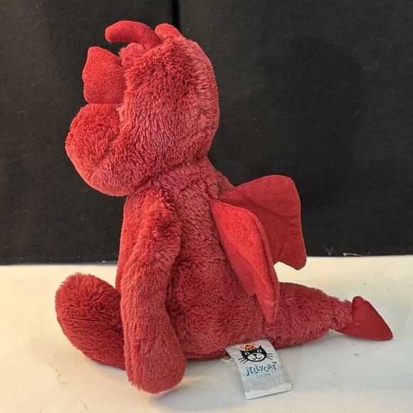 Jellycat BASHFUL DRAGON RED Plush Soft Stuffed Toy Animal London Retired 11in. - Picture 7 of 16